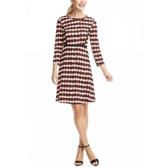 Draper James Homestead Houndstooth Fit Flare Dress - Picture 2 of 12